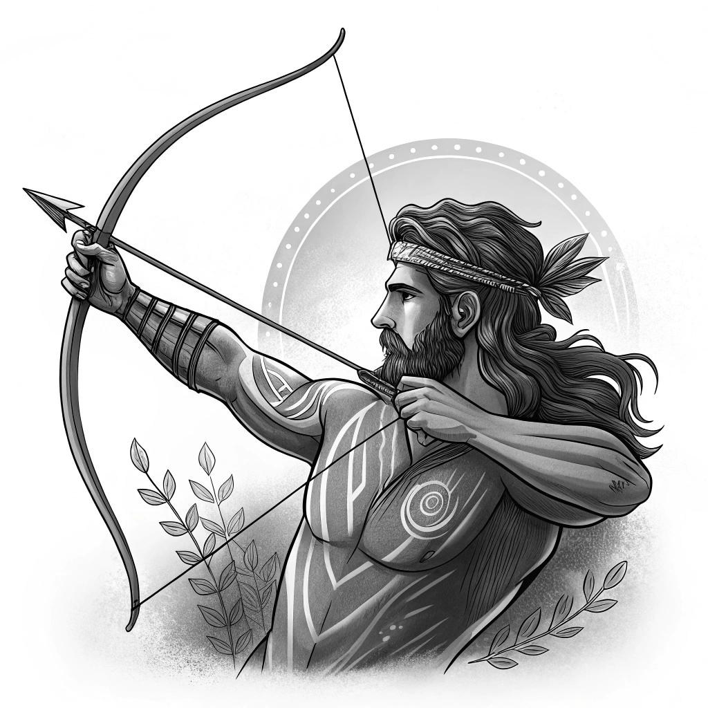 A centaur drawing a bow
