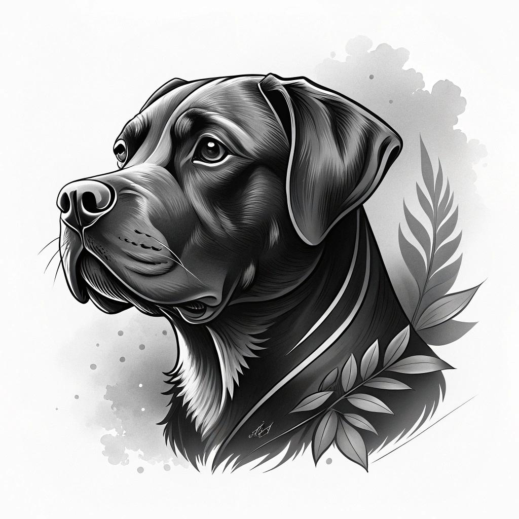 A close-up portrait of a loyal dog