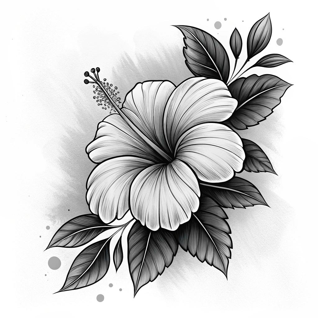 A hibiscus flower with detailed petals