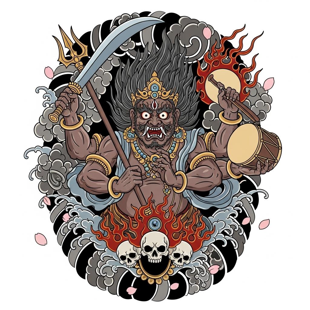 Kaal Bhairav in its feared form, extremely powerful