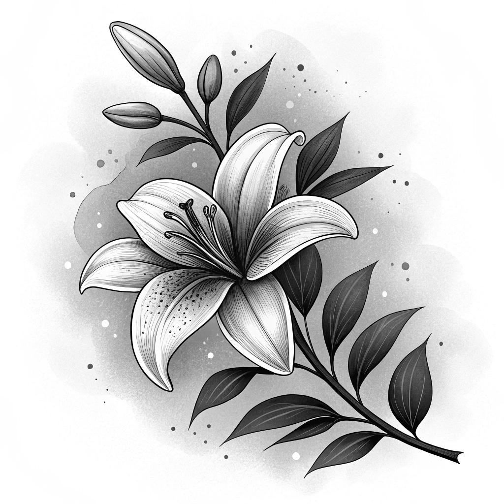 A lily flower in partial shadow