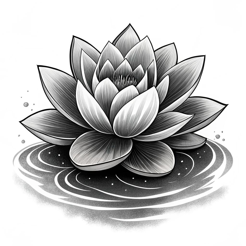 A lotus flower floating on water