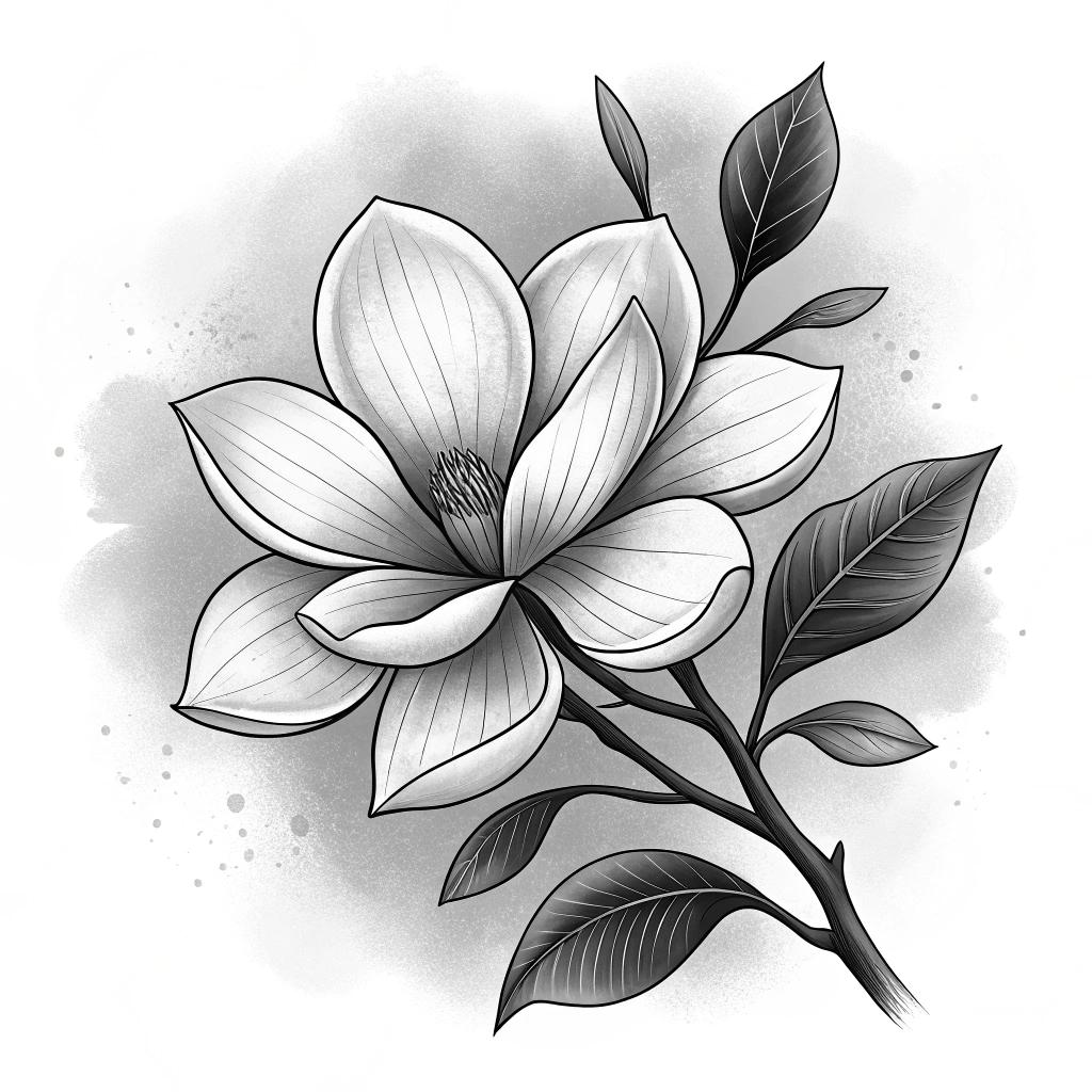A magnolia blossom in morning light