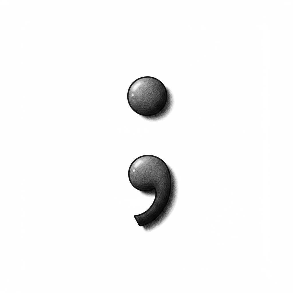a semicolon