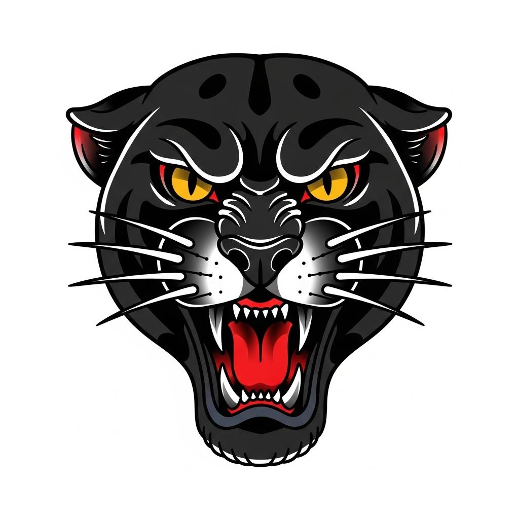 A snarling panther